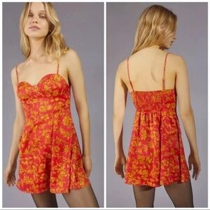 Urban Outfitters‎ ReGold Floral Mini A-Line Dres